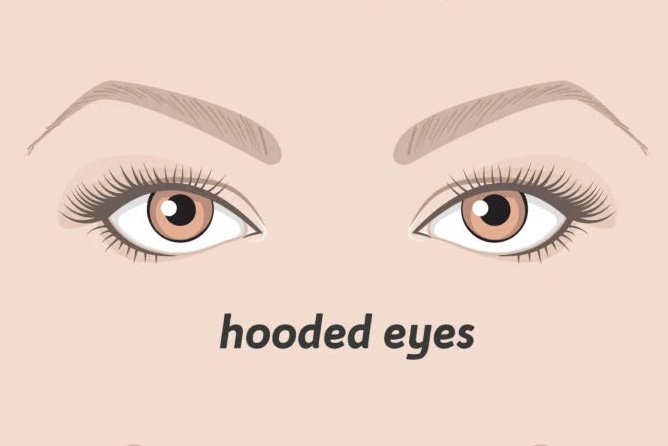hooded eyes